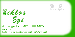 miklos egi business card